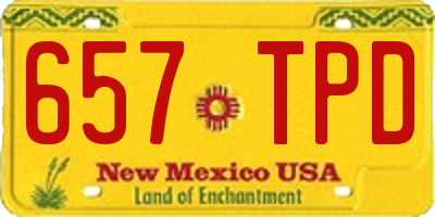 NM license plate 657TPD