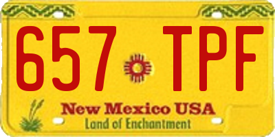 NM license plate 657TPF