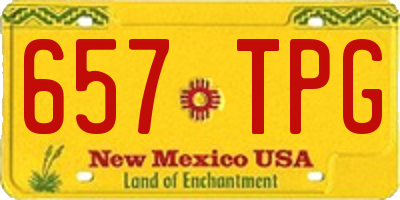 NM license plate 657TPG