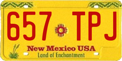 NM license plate 657TPJ