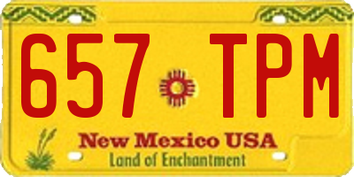NM license plate 657TPM