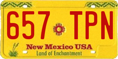 NM license plate 657TPN