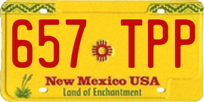 NM license plate 657TPP