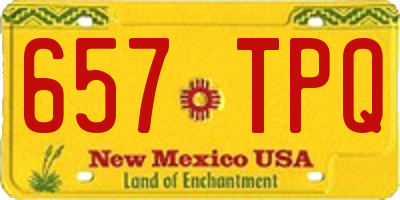 NM license plate 657TPQ