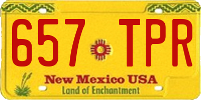 NM license plate 657TPR