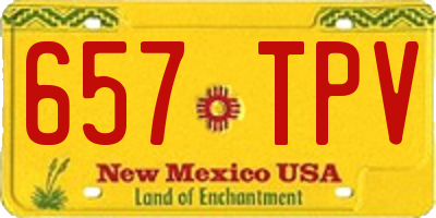 NM license plate 657TPV