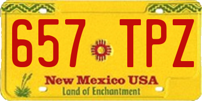 NM license plate 657TPZ