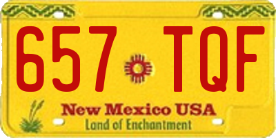 NM license plate 657TQF