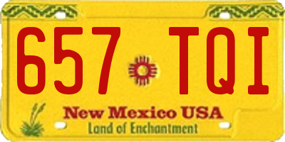 NM license plate 657TQI
