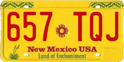 NM license plate 657TQJ