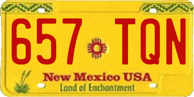 NM license plate 657TQN