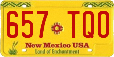 NM license plate 657TQO