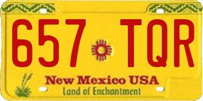 NM license plate 657TQR