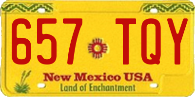 NM license plate 657TQY