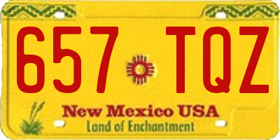 NM license plate 657TQZ