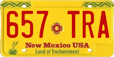 NM license plate 657TRA