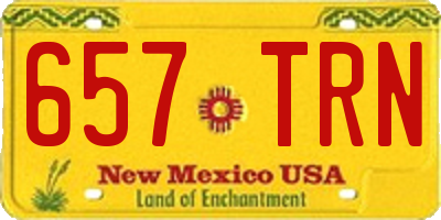 NM license plate 657TRN