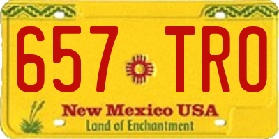 NM license plate 657TRO