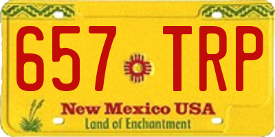 NM license plate 657TRP
