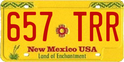 NM license plate 657TRR