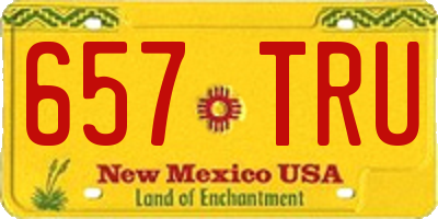 NM license plate 657TRU