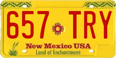 NM license plate 657TRY