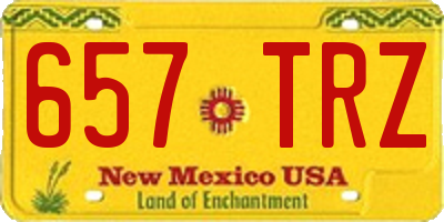 NM license plate 657TRZ