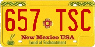 NM license plate 657TSC