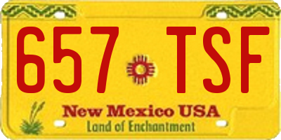 NM license plate 657TSF