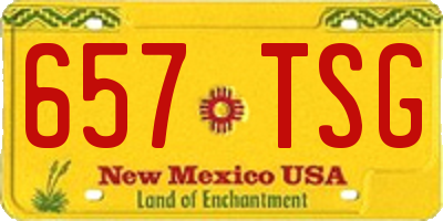 NM license plate 657TSG