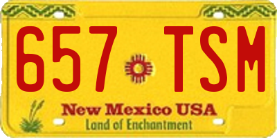 NM license plate 657TSM