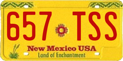 NM license plate 657TSS