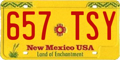 NM license plate 657TSY
