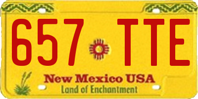 NM license plate 657TTE