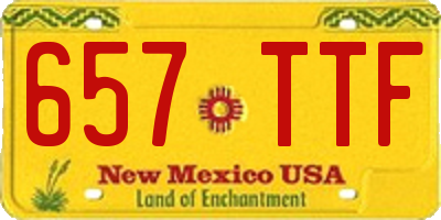 NM license plate 657TTF