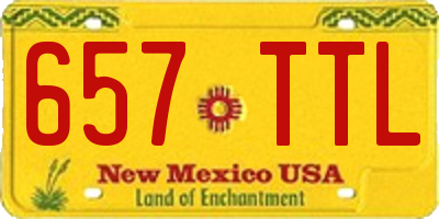 NM license plate 657TTL