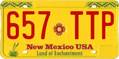 NM license plate 657TTP