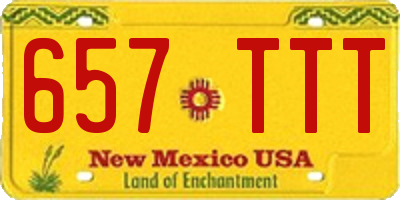 NM license plate 657TTT