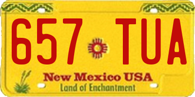 NM license plate 657TUA