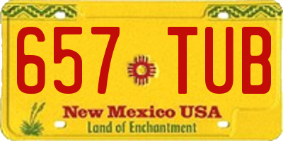 NM license plate 657TUB
