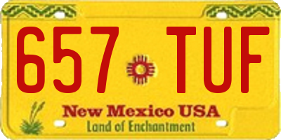 NM license plate 657TUF