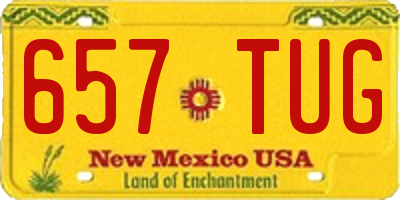 NM license plate 657TUG