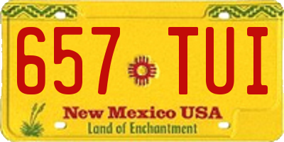 NM license plate 657TUI