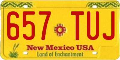 NM license plate 657TUJ