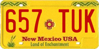 NM license plate 657TUK