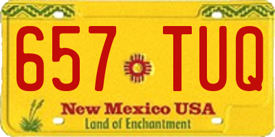 NM license plate 657TUQ