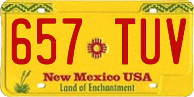 NM license plate 657TUV