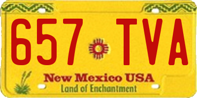 NM license plate 657TVA