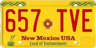NM license plate 657TVE