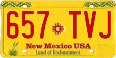 NM license plate 657TVJ